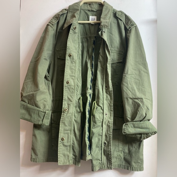 Gap Women green utility safari jacket for casual or any wear, size xxl - Picture 1 of 16